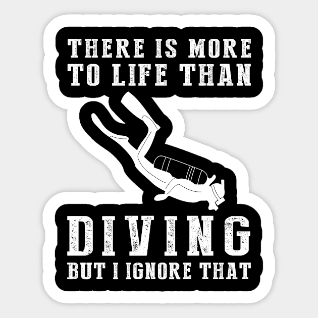 Diving Ignorance T-Shirt Sticker by MKGift